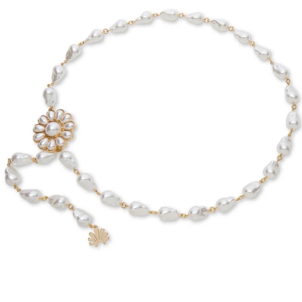 NWT Lele Sadoughi Pearl Belt